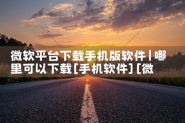 微软平台下载手机版软件